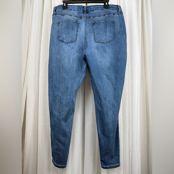 Maurices Super High Rise Jeans XXL Button Fly Stretch Blue Denim 29” Inseam - Picture 4 of 8